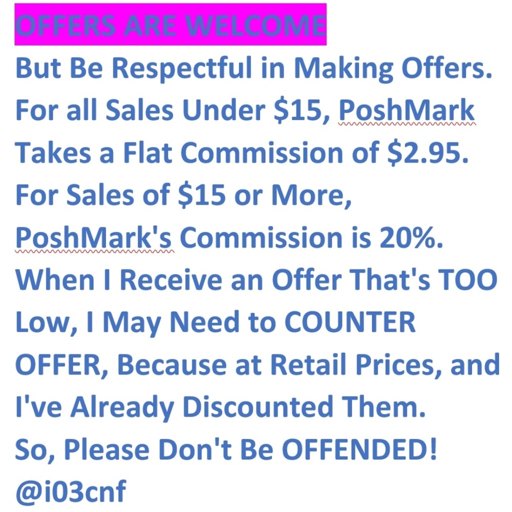 🛍 A FRIENDLY  REMINDER  WHEN  MAKING OFFERS.💞